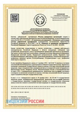 Приложение к сертификату для ИП Саки Сертификат СТО 03.080.02033720.1-2020
